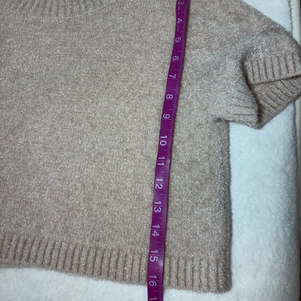 Lovers + Friends Crop Blush Sparkle Knit Sweater - Picture 7 of 8
